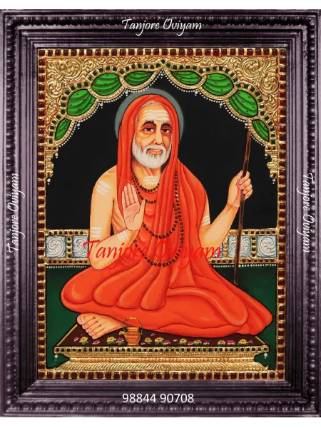 Maha Periyava Tanjore Painting | Kanchi Periyava Tanjore Painting